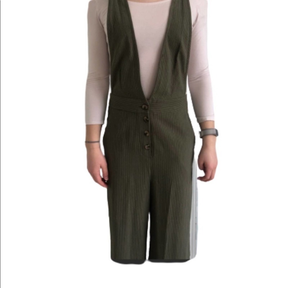 One Heart Clothing NEW Brown/White Jumpsuit | size Small | New